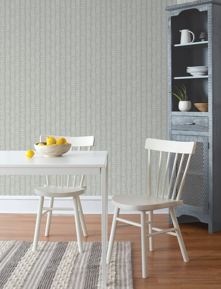 160231WR botanical peel and stick wallpaper dining room from Surface Style
