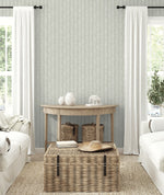 160231WR botanical peel and stick wallpaper living room from Surface Style
