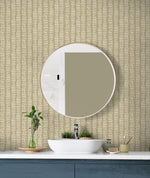 160232WR botanical peel and stick wallpaper bathroom from Surface Style