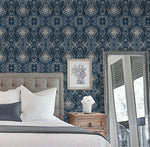 160240WR abstract peel and stick wallpaper bedroom from Surface Style