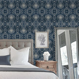 160240WR abstract peel and stick wallpaper bedroom from Surface Style