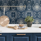 160240WR abstract peel and stick wallpaper kitchen from Surface Style