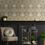 160241WR abstract peel and stick wallpaper entryway from Surface Style