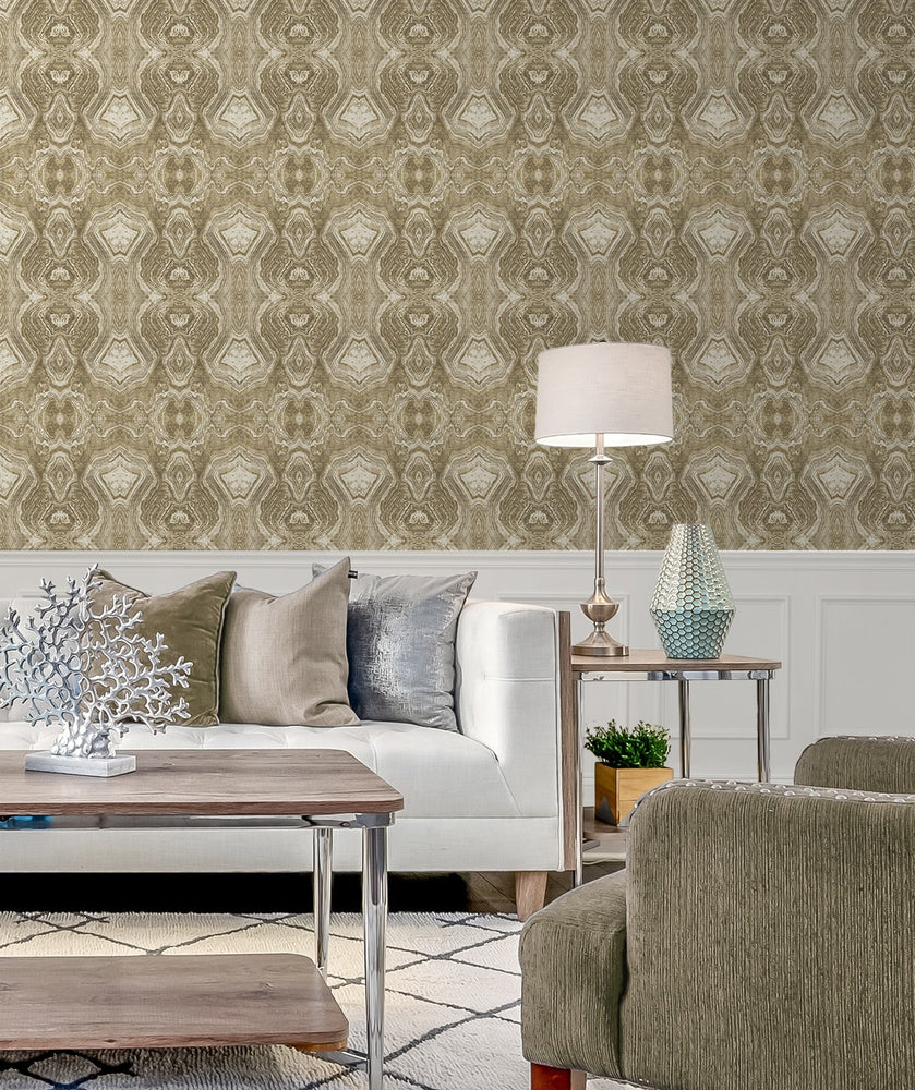 160241WR abstract peel and stick wallpaper living room from Surface Style