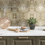 160241WR abstract peel and stick wallpaper kitchen from Surface Style