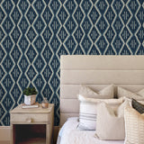 160250WR geometric peel and stick wallpaper bedroom from Surface Style