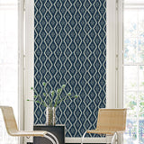160250WR geometric peel and stick wallpaper entryway from Surface Style