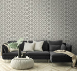 160251WR geometric peel and stick wallpaper living room from Surface Style