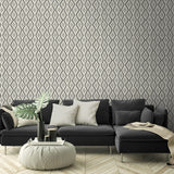 160251WR geometric peel and stick wallpaper living room from Surface Style