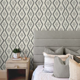 160251WR geometric peel and stick wallpaper bedroom from Surface Style