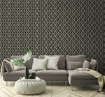 160252WR geometric peel and stick wallpaper living room from Surface Style