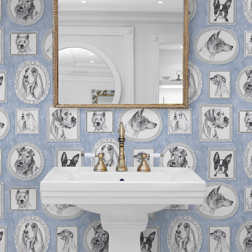 
                  
                    160260WR dog peel and stick wallpaper bathroom from Surface Style
                  
                