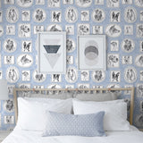 160260WR dog peel and stick wallpaper bedroom from Surface Style