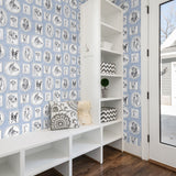 160260WR dog peel and stick wallpaper mudroom from Surface Style