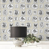 160261WR dog peel and stick wallpaper decor from Surface Style