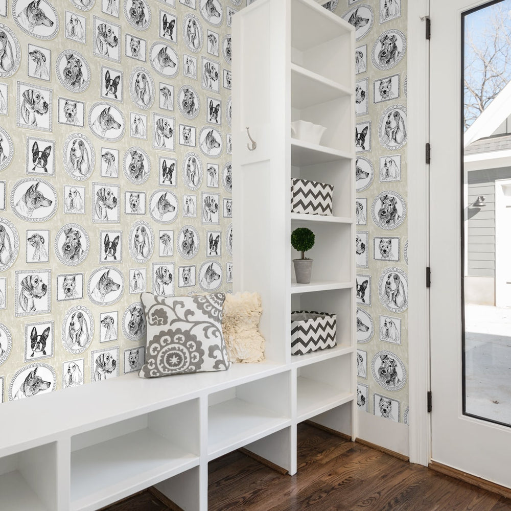 
                  
                    160261WR dog peel and stick wallpaper mudroom from Surface Style
                  
                