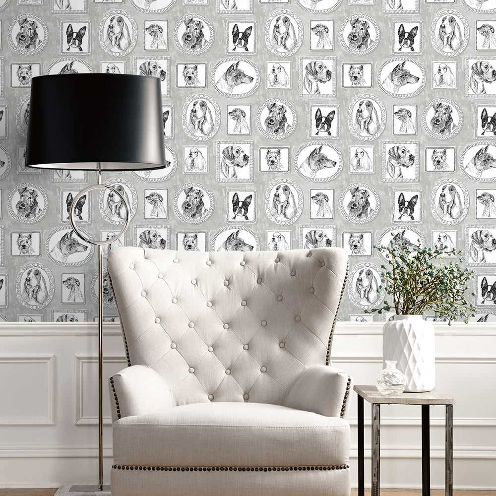 
                  
                    160262WR dog peel and stick wallpaper living room from Surface Style
                  
                