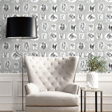 160262WR dog peel and stick wallpaper living room from Surface Style