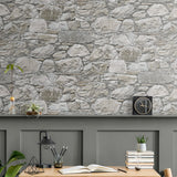 160280WR stone peel and stick wallpaper decor from Surface Style