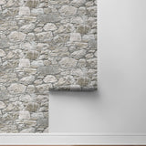 160280WR stone peel and stick wallpaper roll from Surface Style