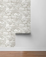 160281WR stone peel and stick wallpaper roll from Surface Style