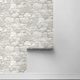 160281WR stone peel and stick wallpaper roll from Surface Style