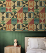 160290WR geometric peel and stick wallpaper bedroom from Surface Style