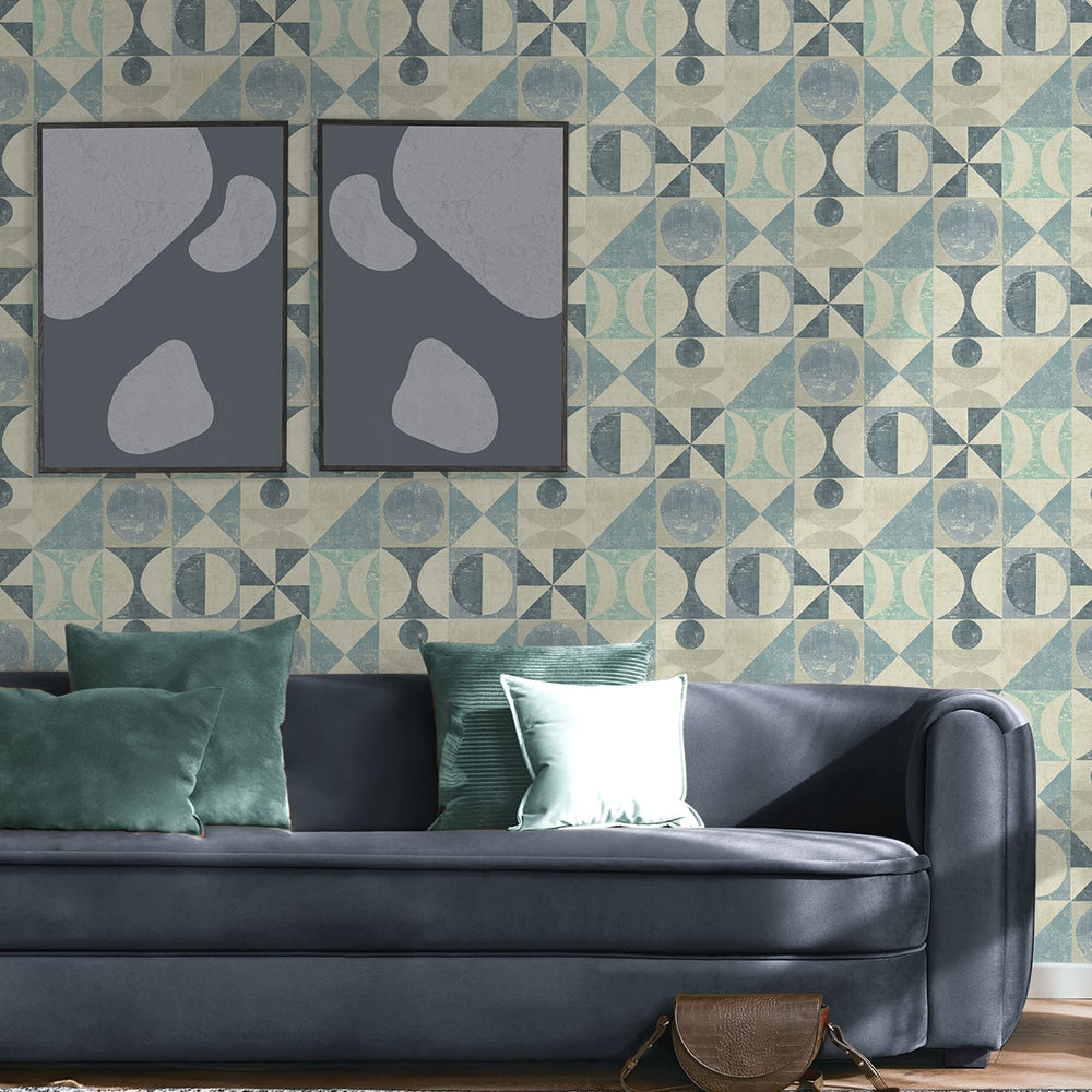 
                  
                    160291WR geometric peel and stick wallpaper living room from Surface Style
                  
                