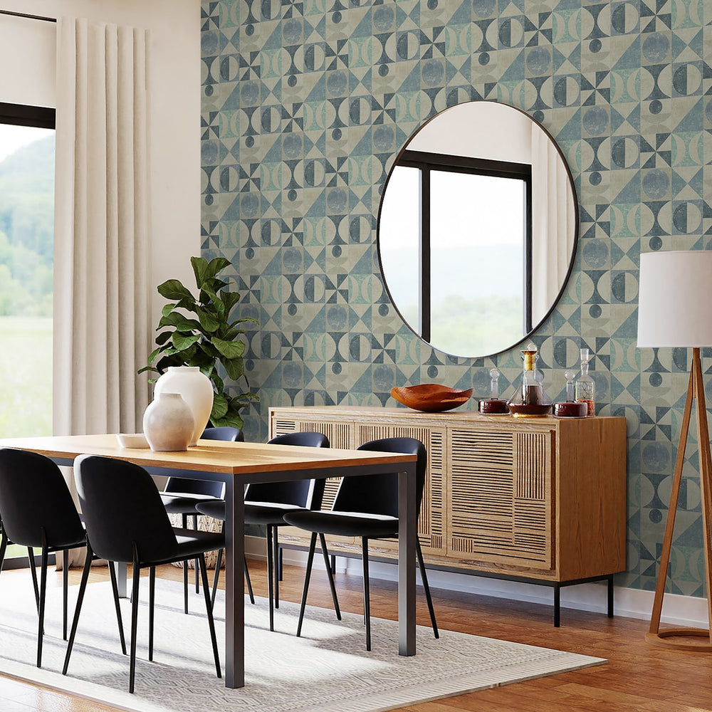 
                  
                    160291WR geometric peel and stick wallpaper dining room from Surface Style
                  
                