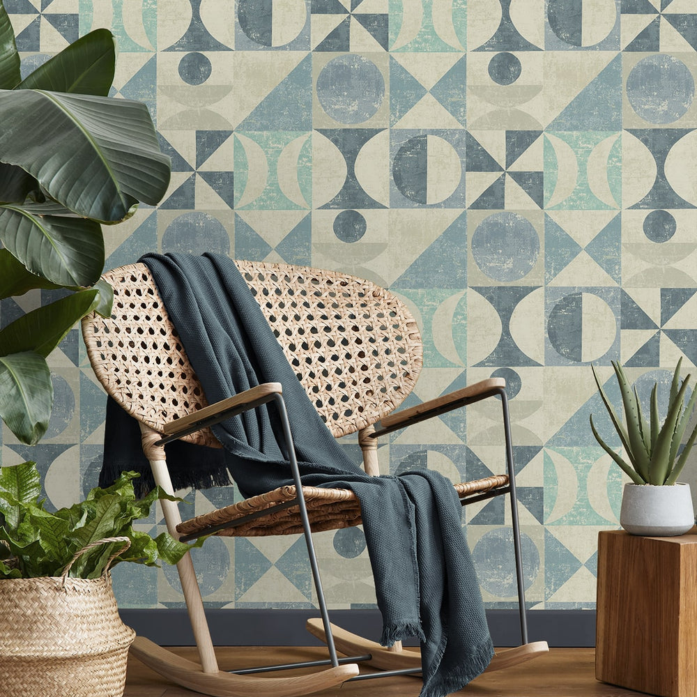 
                  
                    160291WR geometric peel and stick wallpaper entryway from Surface Style
                  
                