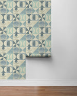160291WR geometric peel and stick wallpaper roll from Surface Style