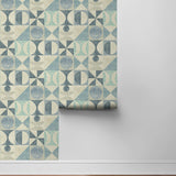 160291WR geometric peel and stick wallpaper roll from Surface Style