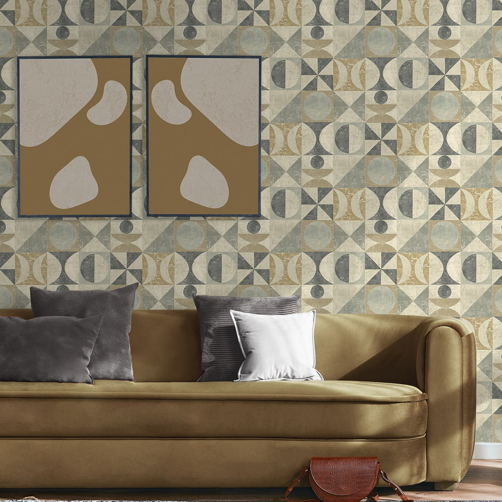 
                  
                    160292WR geometric peel and stick wallpaper living room from Surface Style
                  
                