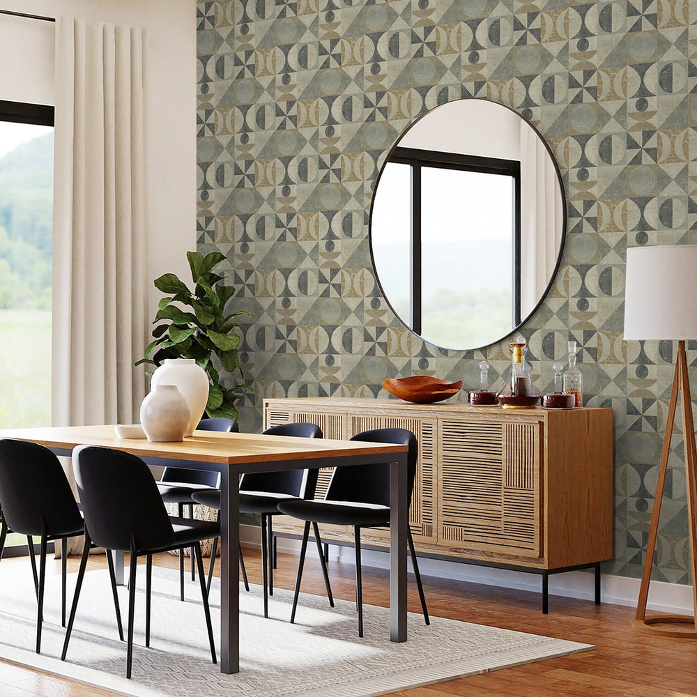 
                  
                    160292WR geometric peel and stick wallpaper dining room from Surface Style
                  
                