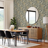 160292WR geometric peel and stick wallpaper dining room from Surface Style