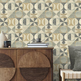 160292WR geometric peel and stick wallpaper decor from Surface Style