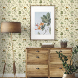 160310WR animal peel and stick wallpaper living room from Surface Style