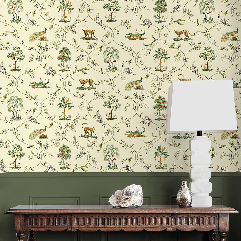 160310WR animal peel and stick wallpaper entryway from Surface Style