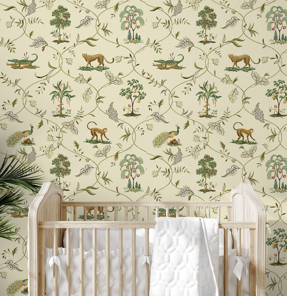 160310WR animal peel and stick wallpaper nursery from Surface Style