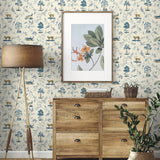 160311WR animal peel and stick wallpaper entryway from Surface Style