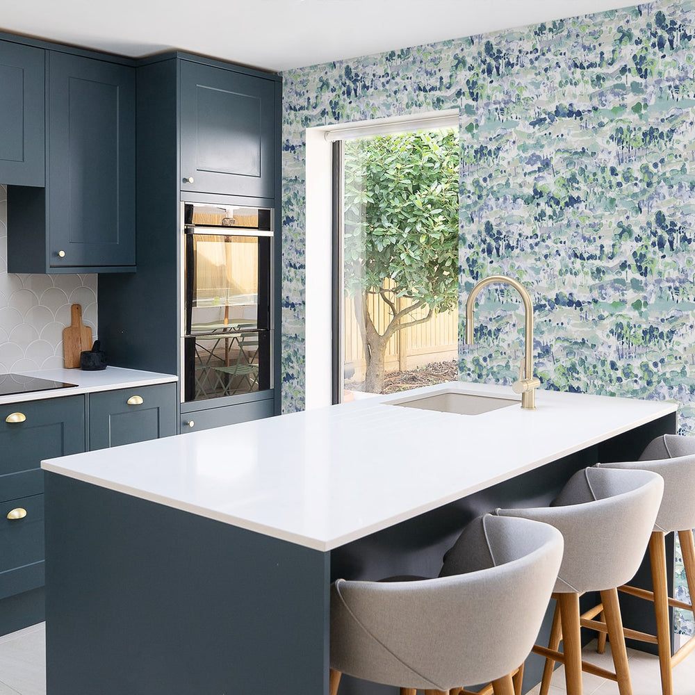 
                  
                    160320WR abstract peel and stick wallpaper kitchen from Surface Style
                  
                