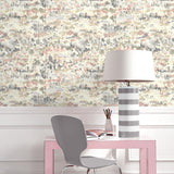 160321WR abstract peel and stick wallpaper desk from Surface Style