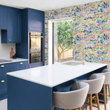 160322WR abstract peel and stick wallpaper kitchen from Surface Style