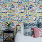 160322WR abstract peel and stick wallpaper bedroom from Surface Style