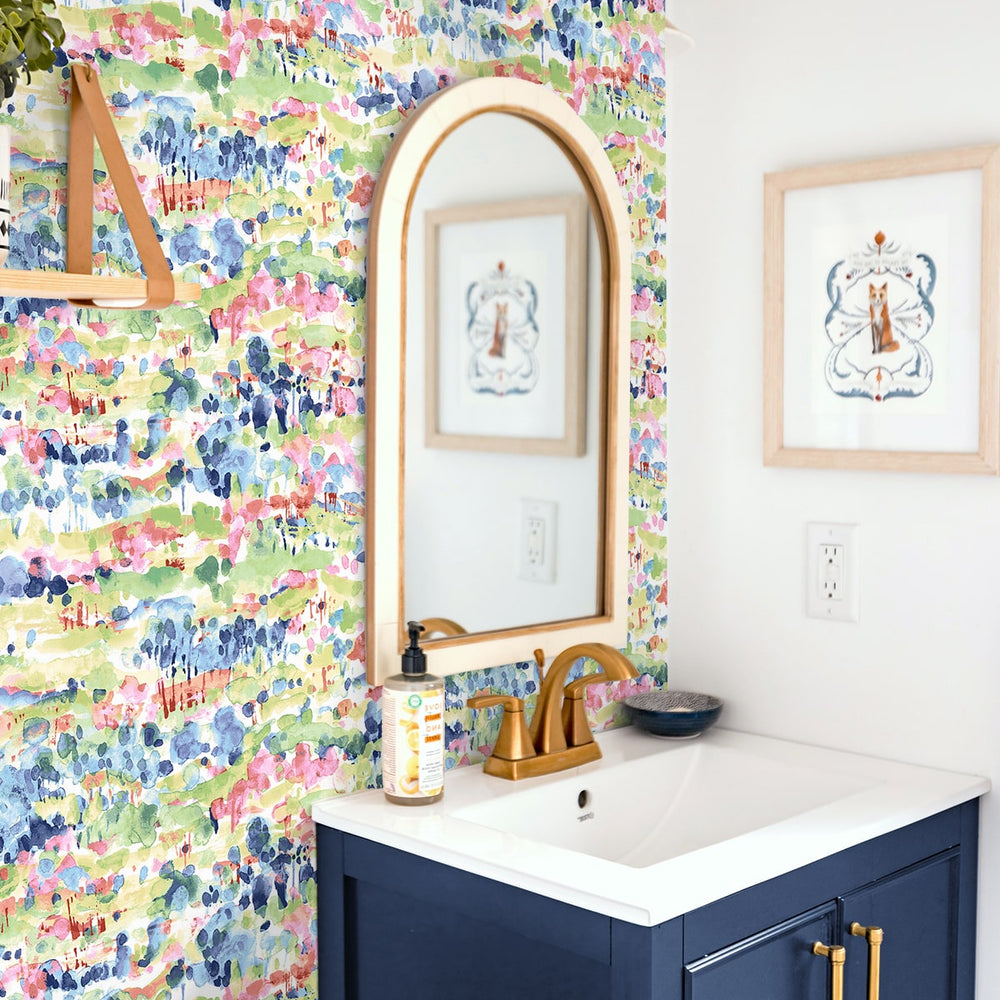 
                  
                    160322WR abstract peel and stick wallpaper bathroom from Surface Style
                  
                