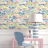 160322WR abstract peel and stick wallpaper desk from Surface Style