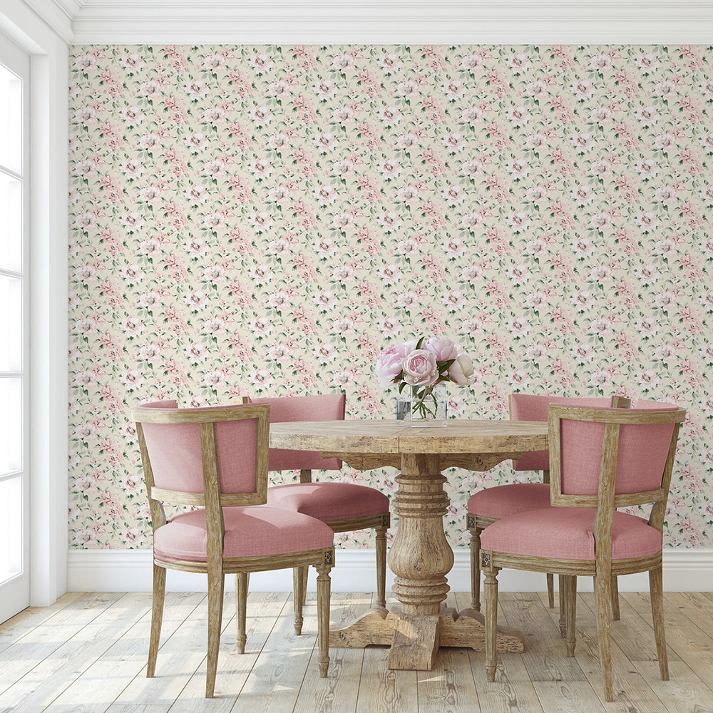 
                  
                    160330WR floral peel and stick wallpaper dining room from Surface Style
                  
                
