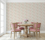 160330WR floral peel and stick wallpaper dining room from Surface Style