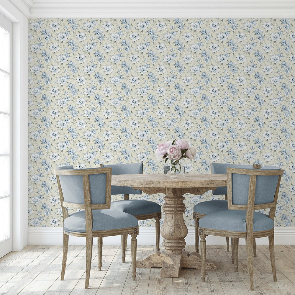 
                  
                    160331WR floral peel and stick wallpaper dining room from Surface Style
                  
                