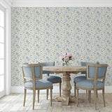 160331WR floral peel and stick wallpaper dining room from Surface Style